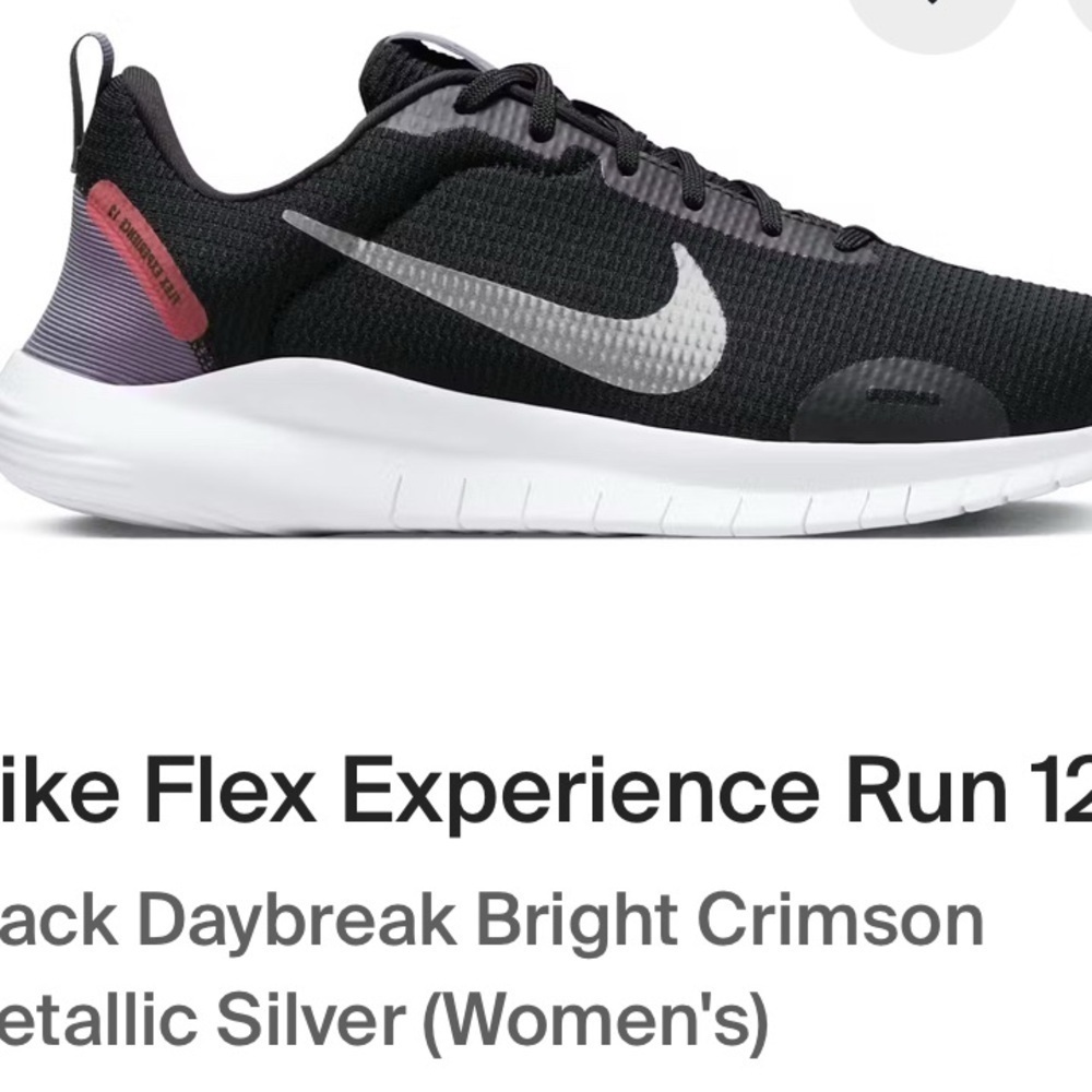Nike Black and Silver Women's Sneakers - Picture 7 of 9